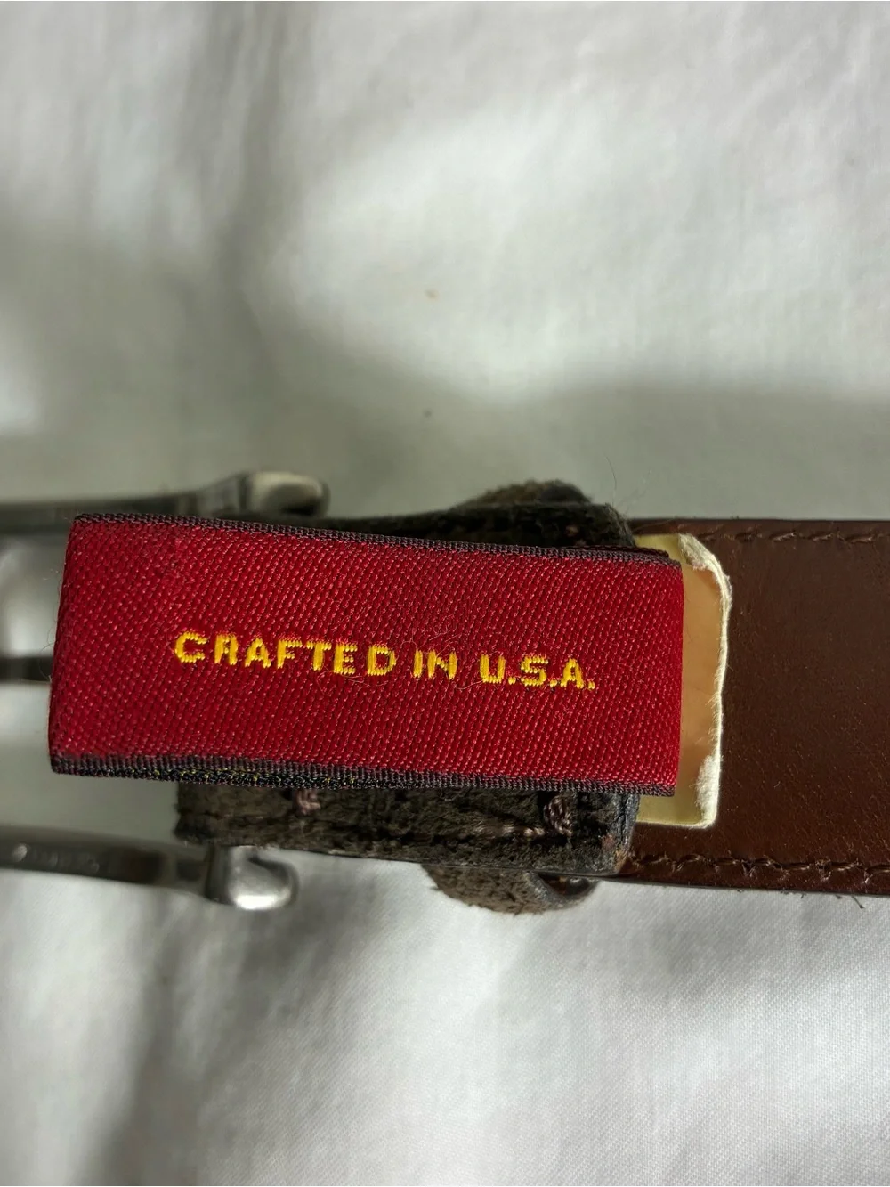 Cole Haan Womens belt leather suede brown sz 34